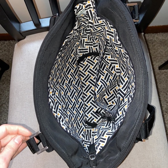 Vera Bradley Black Microfiber Handbag - Picture 3 of 4